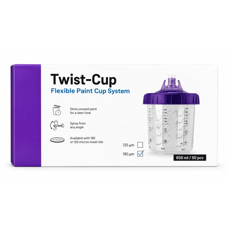 KUBKI UNIWERSALNE Twist-Cup 650ml 190μm ZESTAW