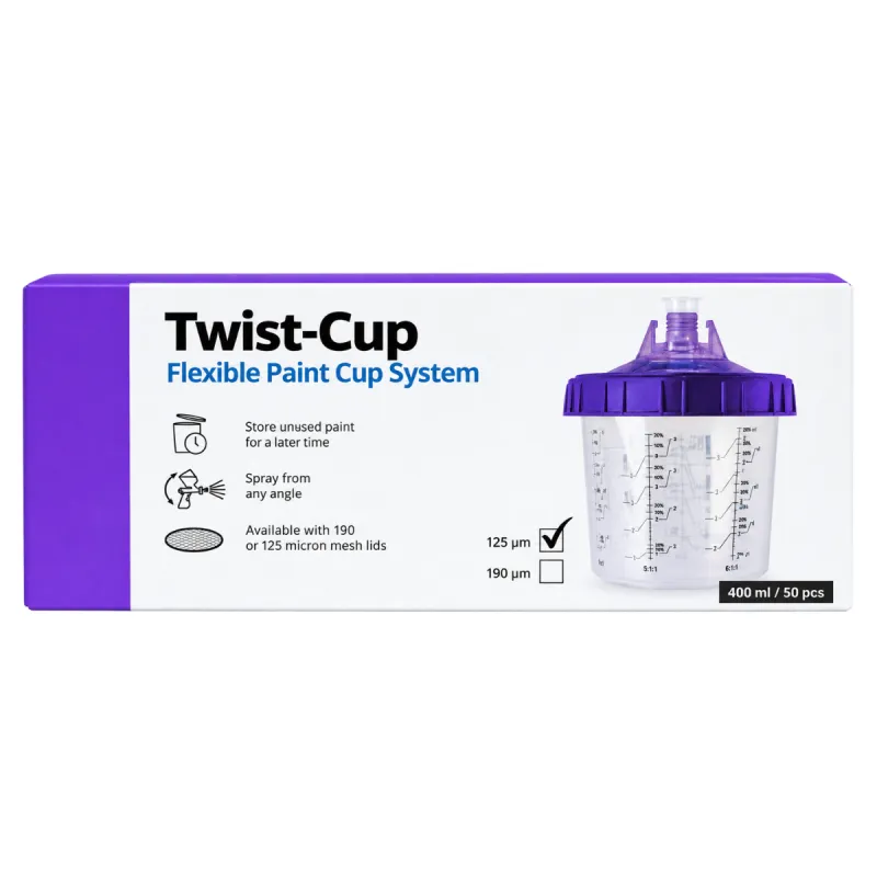 KUBKI UNIWERSALNE Twist-Cup 400ml 125μm ZESTAW
