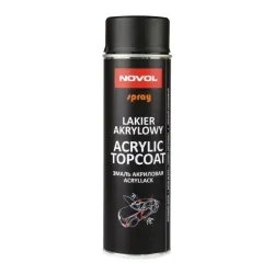 Lakier akrylowy Novol TOPCOAT czarny półpołysk 500ml spray -