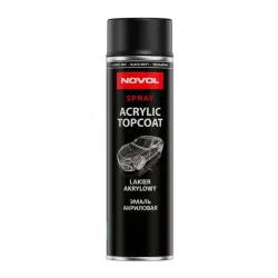 Lakier akrylowy Novol TOPCOAT czarny mat 500ml spray - Sklep