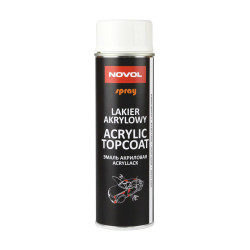Lakier akrylowy Novol TOPCOAT biały 500ml spray