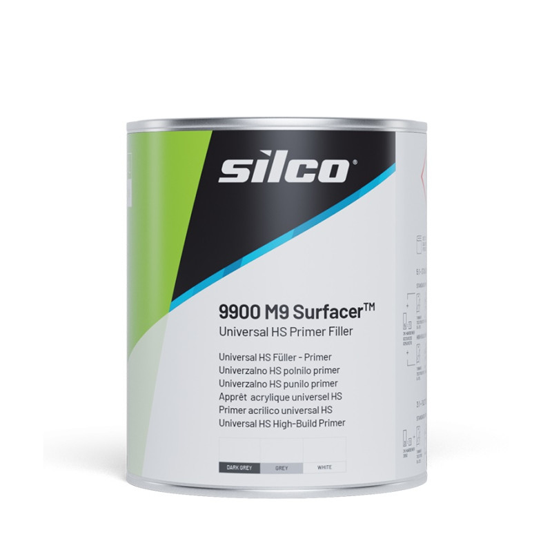 Podkład akrylowy Silco 9900 M9 Surfacer, HS, Ciemnoszary, 1l