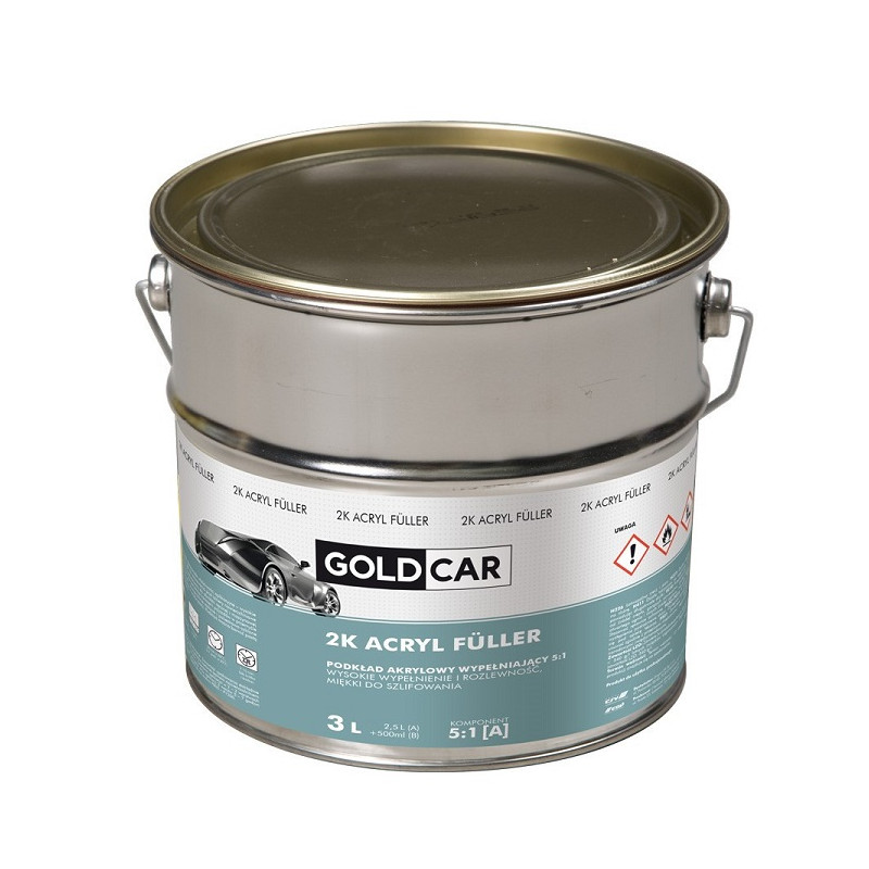 Podkład akrylowy 2K 5:1 czarny Goldcar 3l kpl- Sklep lakierniczy ABRP