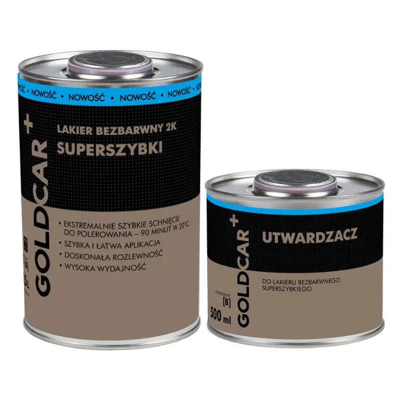 LAKIER BEZBARWNY SZYBKOSCHNĄCY SUPERSZYBKI GOLDCAR 1.5l kpl - ABRP
