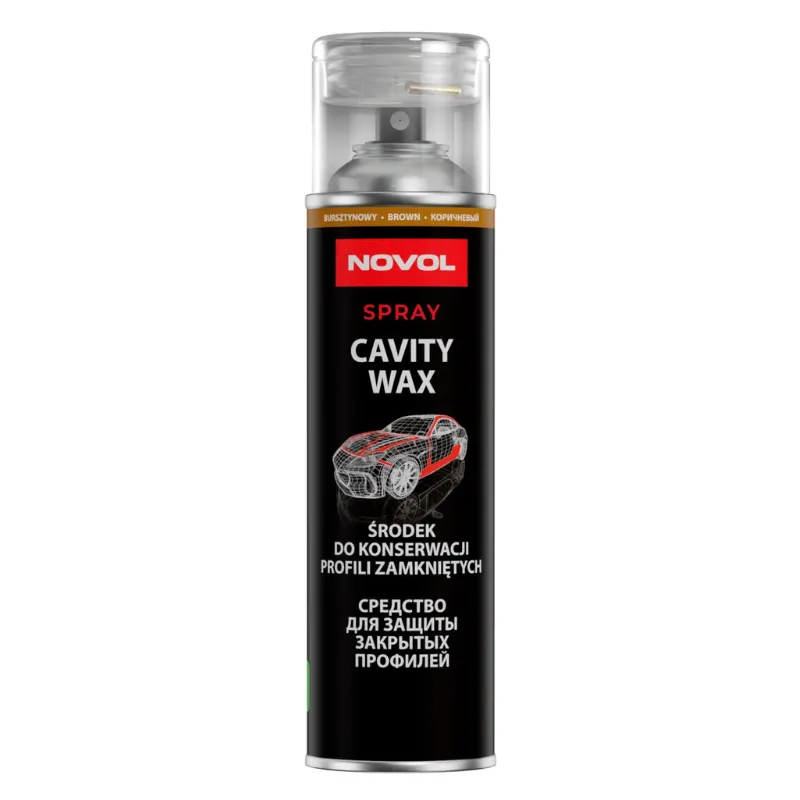 Środek do konserwacji profili zamkniętych NOVOL CAVITY WAX 500 ml spray bursztynowy