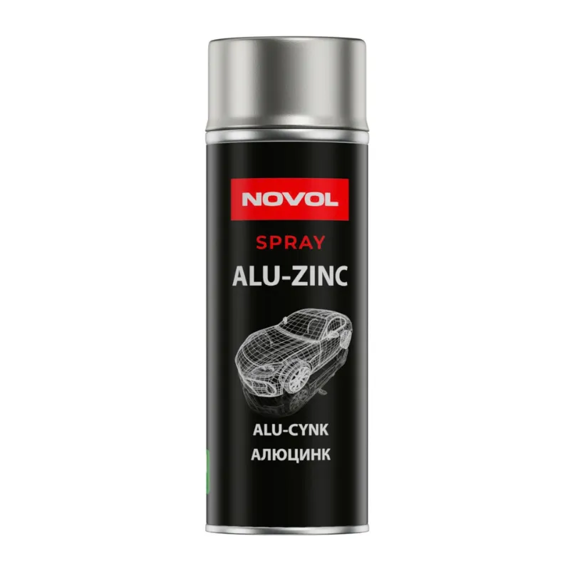 Powłoka antykorozyjna NOVOL ALU-ZINC 400 ml spray srebrny